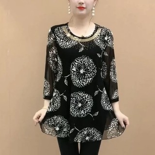 ✿ đồ bộ nữ trung niên ✿ quần áo trung niên nữ quần áo trung niên cho mẹ có hàng sẵn Áo Thun Tay Lửng Phối Lưới Thời Trang Mùa Hè Cho Mẹ Và Bé#Áo Kiểu Cổ Tròn Hở Nửa Đế Cỡ Nhỏ Thời Trang Cao Cấp Dành Cho Phụ Nữ Trung Niên 39