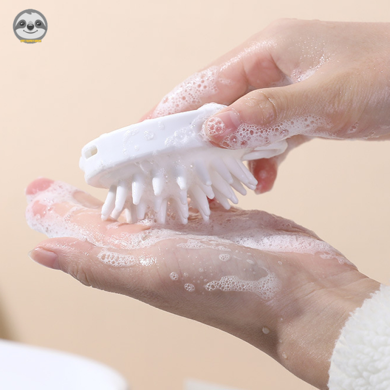 [Hàng Có Sẵn] Lược Mát Xa Da Đầu / Bàn Chải Gội Đầu mini / Bàn Chải Tắm / Dầu Gội Đầu Bằng Silicon Phong Cách muji Nhật Bản