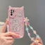 Ốp lưng Oppo Reno6 z 5G Vỏ Oppo Reno 6Z 5G Oppo Reno5 z Vỏ điện thoại silicon mềm viền kem dễ thương có mắt lập thể EDNY