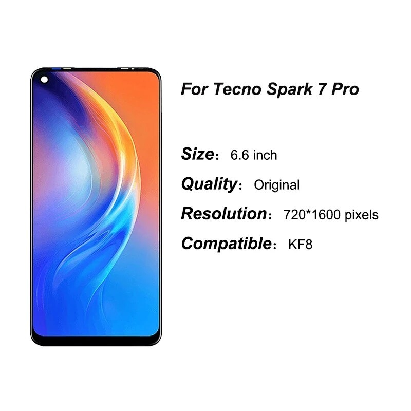 Dành Cho Tecno Spark 7 Màn Hình KF6J KF6N lcd Bộ Số Hóa Màn Hình Cảm Ứng Cho Tecno Spark 7P KF7j lcd Spark 7T KF6p 7 Pro KF8 lcd
