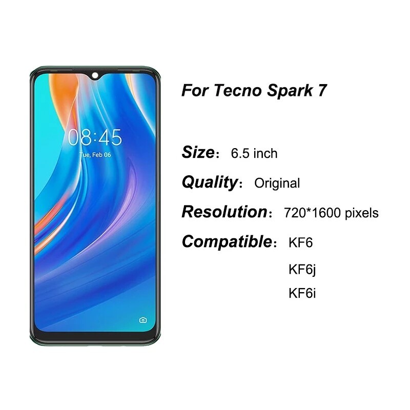 Dành Cho Tecno Spark 7 Màn Hình KF6J KF6N lcd Bộ Số Hóa Màn Hình Cảm Ứng Cho Tecno Spark 7P KF7j lcd Spark 7T KF6p 7 Pro KF8 lcd