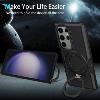 Dành Cho Samsung S23 Ultra S22 Plus S21 S30 Ốp điện thoại Có Giá Đỡ Nhẫn PC Cứng Mặt Sau Mềm TPU Edge Quân Sự Chống Rơi Chống Sốc Mỏng Bao