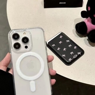 Ốp Điện Thoại Có Ngăn Đựng Thẻ Từ Tính In Họa Tiết Nơ Cho iphone15pro 15promax 14 14promax 14pro 14pro