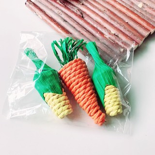 Đồ Chơi Nhai Gặm Hình Củ Cà Rốt / Bắp / Chuột hamster / Chim Dạng Treo Bằng Tay