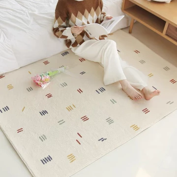 thảm long trang trí đơn giản Vải nhung lông cừu mềm mại và thoải mái chống trượt thảm trải sàn phòng ngủ 40x60cmĐẾN80x200cm thảm lông decor phòng ngủ thảm lông trải sàn phòng ngủ chân giường