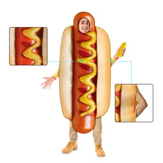 Hotdog Bộ Đồ Hóa Trang halloween Hình Xúc Xích hot dog Cho Người Lớn