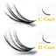 Bộ lông mi 20C / D Curl Lông mi giả 8-14mm Nối mi tự nhiên