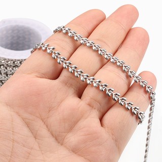 Dây chuyền thủ công hình lá ba chiều bằng thép không gỉ cho phụ kiện trang sức DIY