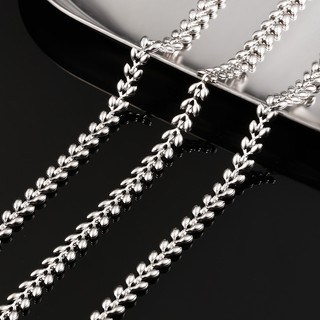 Dây chuyền thủ công hình lá ba chiều bằng thép không gỉ cho phụ kiện trang sức DIY