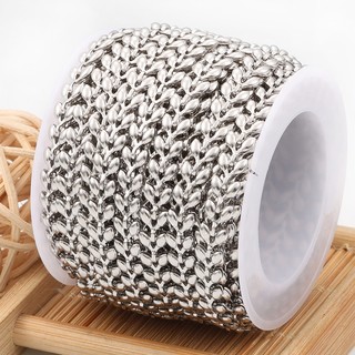 Dây chuyền thủ công hình lá ba chiều bằng thép không gỉ cho phụ kiện trang sức DIY