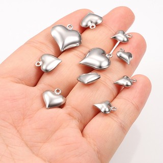 Mặt dây chuyền đuôi hình trái tim bằng thép không gỉ Xu hướng DIY Phụ kiện trang sức Mặt dây chuyền mở rộng
