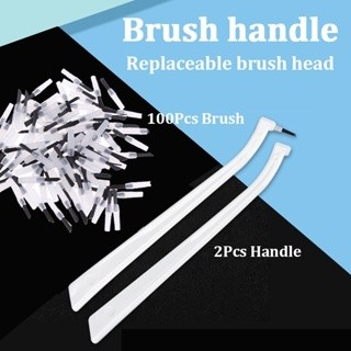 Bàn chải nha khoa đầu thay thế 100 chiếc/túi, khử trùng cho phòng khám