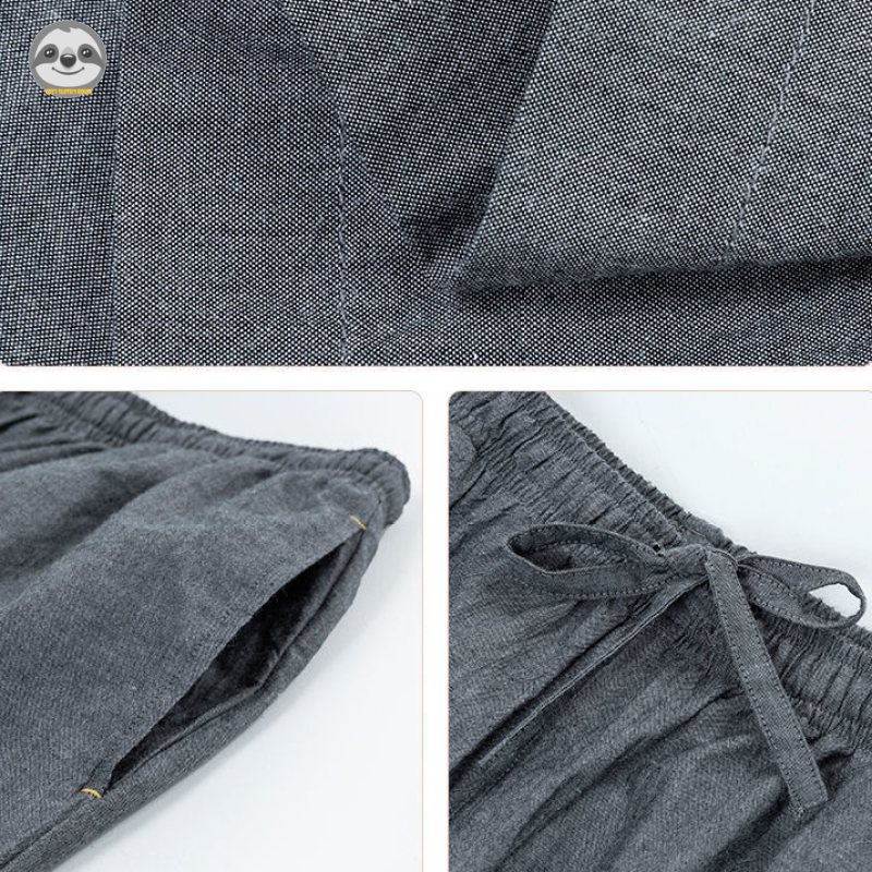 Phong Cách Nhật Bản muji style / Bộ Đồ Dài cotton Dệt May Mật Độ Cao / Áo Liền Mạch / Quần Dài Dáng Rộng Hợp Thời Trang