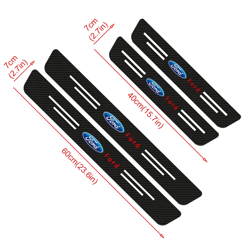 Bộ 4 Miếng Dán Sợi carbon Chống Trầy Trang Trí Bàn Đạp Xe Hơi ford st focus 2 3 mondeo fiesta kuga mk2 mk3 mk4