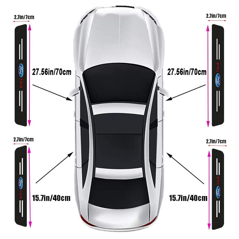 Bộ 4 Miếng Dán Sợi carbon Chống Trầy Trang Trí Bàn Đạp Xe Hơi ford st focus 2 3 mondeo fiesta kuga mk2 mk3 mk4