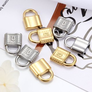 Mặt dây chuyền khóa họa tiết lỗ khóa bằng thép không gỉ Phụ kiện thời trang DIY Mặt dây chuyền nổi bật