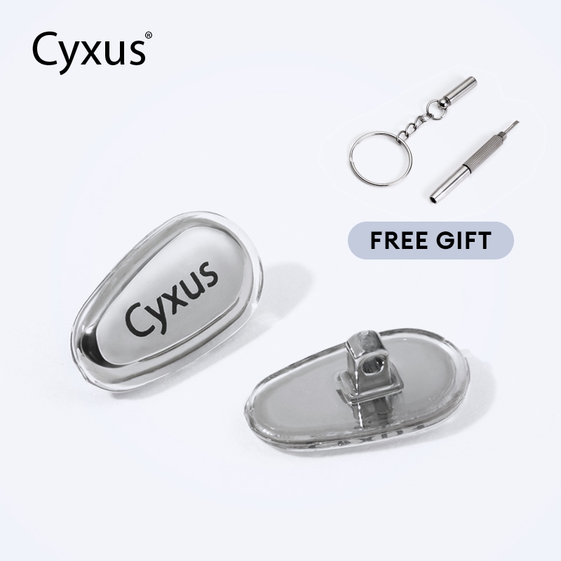 Cyxus Miếng Đệm Mũi Mắt Kính Gọng Kim Loại + Silicon + Tuốc Nơ Vít 7801z1516 Dành Cho Nam Nữ