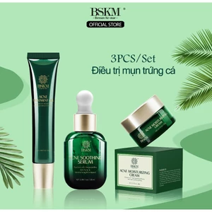 Bộ sản phẩm BSKM gồm gel giảm mụn+ Kem dưỡng ẩm da mặt+ Tinh chất làm săn chắc da làm mờ nếp nhăn thu nhỏ lỗ chân lông 0185+0055+0192