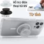 Ốp Điện Thoại Trong Suốt Có Vòng Đỡ Kim Loại Hít Nam Châm Có Thể Gập Gọn Cho iPhone 14 15 16 Pro Max