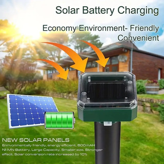 Máy đuổi chuột siêu âm năng lượng mặt trời / Nốt ruồi / dơi / Rắn / Đuổi siêu âm