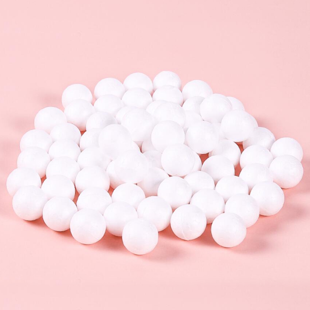 Cuticate Quả Bóng Xốp polystyrene polystyrene Màu Trắng Dùng Làm Đồ Thủ Công diy 1-12CM