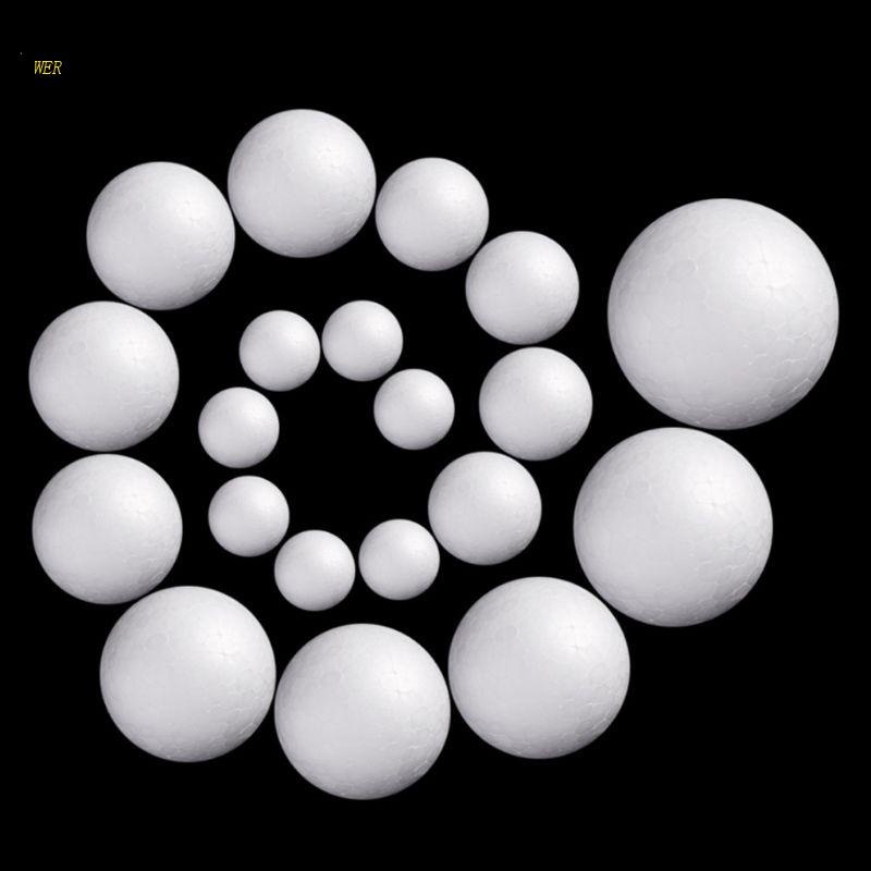 100 Trắng Mô Hình Polystyrene Foam Ball Trang Trí Giáng Sinh Trẻ Em Thủ Công