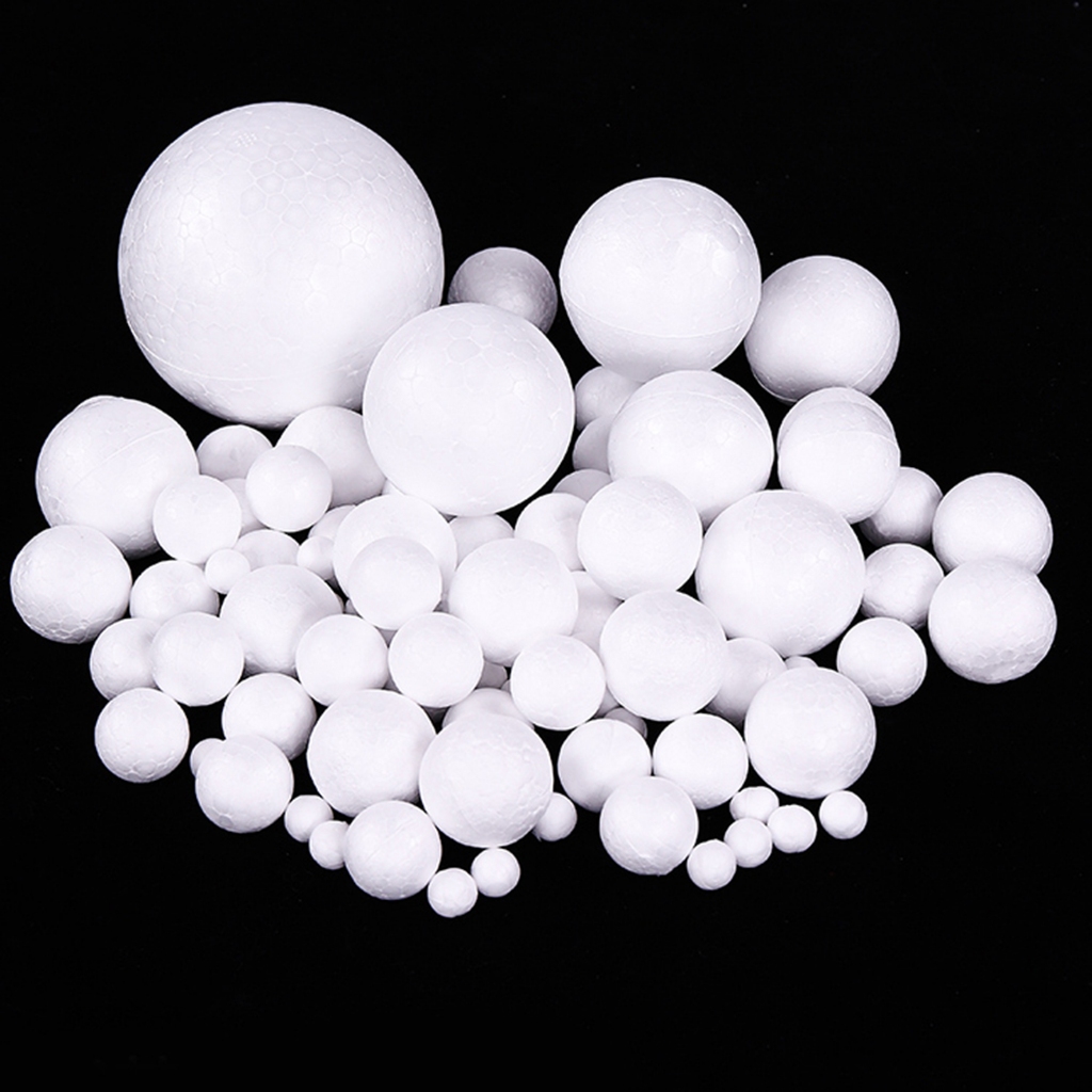 Cuticate Quả Bóng Xốp polystyrene polystyrene Màu Trắng Dùng Làm Đồ Thủ Công diy 1-12CM