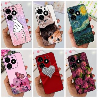 Bao Da Điện Thoại Họa Tiết Hoạt Hình Cho tecno spark go 2024 bg6 20c bg7n Vỏ