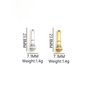 Set 15 Mặt Vòng cổ Hợp Kim Hình Micro Phong Cách hip hop Cổ Điển Sáng Tạo