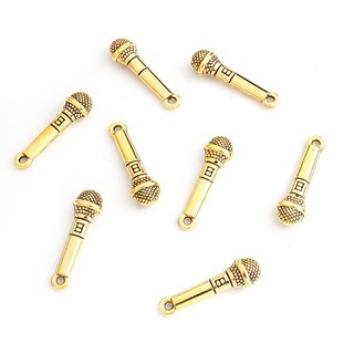 Set 15 Mặt Vòng cổ Hợp Kim Hình Micro Phong Cách hip hop Cổ Điển Sáng Tạo