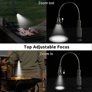 Đèn Pin led Cổ Ngỗng Linh Hoạt Với Đế Nam Châm Chống Nước Có Thể Điều Chỉnh Hỗ Trợ Sửa Chữa Xe Hơi Nướng bbq Ngoài Trời