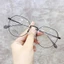 Kính nữ thời trang -0.25 -0.75 -1.25 -1.75 -2.25 -2.75 -3.25 -3.75 -4.25 -4.75 -5.25°kính cận thị kính gọng tròn nam nữ Thấu kính có thể cắt được Gọng kính phẳng chống ánh sáng xanh phong cách hàn quốc dành cho học sinh TX-092