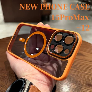 Mới Ốp Điện Thoại Cứng Từ Tính Chống Sốc Chống Rơi Cho iphone 15 14 13 12 pro max 15promax