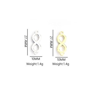 Set 10 Mặt Vòng cổ Hợp Kim May Mắn Số 8 Hình Vô Cực Đính Đá Thủ Công Dành Cho Nam Nữ