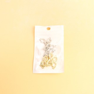 Set 10 Mặt Vòng cổ Hợp Kim May Mắn Số 8 Hình Vô Cực Đính Đá Thủ Công Dành Cho Nam Nữ
