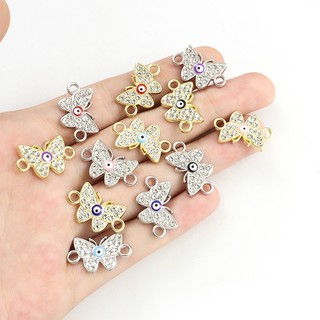 Set 10 Mặt Vòng cổ Hình Bướm Mắt Quỷ Đính Đá May Mắn