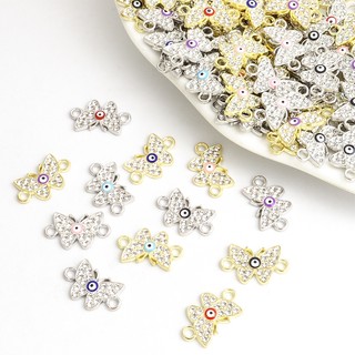 Set 10 Mặt Vòng cổ Hình Bướm Mắt Quỷ Đính Đá May Mắn