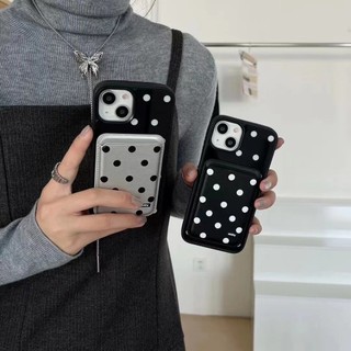 Đen Ốp Điện Thoại Có Ngăn Đựng Thẻ Từ Tính Cho iphone15pro 15promax 14 14promax 14pro