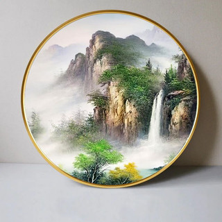 MOZI✨Với khung bên trong tranh phong cảnh 40*50cm tranh tô màu theo số sơn acrylic  tranh số hóa tranh sơn dầu số hoá sơn theo số tranh sơn dầu số hoáTranh Sơn Dầu Kỹ Thuật Số Khung Trong Hình Tròn Vẽ Tay Phong Cảnh