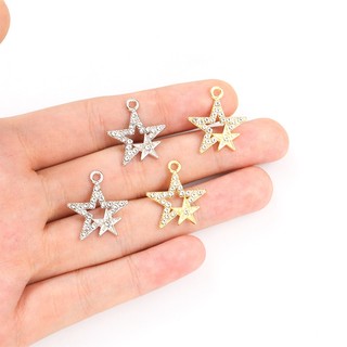 Set 15 Mặt Vòng cổ Hình Ngôi Sao Năm Cánh Bằng Hợp Kim Thời Trang diy