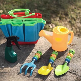 Bộ Dụng Cụ Làm Vườn mini Bằng Sắt Hình Sâu Bướm / Sâu Bướm / Hoa Cho Trẻ Em