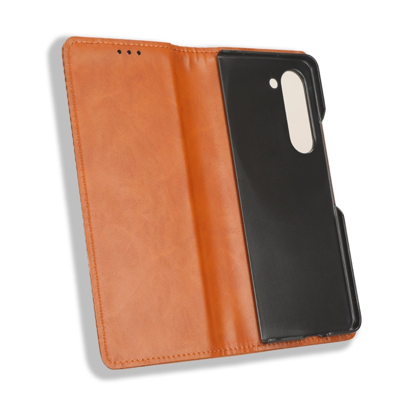 Ốp Lật Sang Trọng Cho Samsung Galaxy Z Fold 2 3 4 5 6 7 Vỏ Da PU Lật Tự Động Đóng Ví Khe Cắm Thẻ