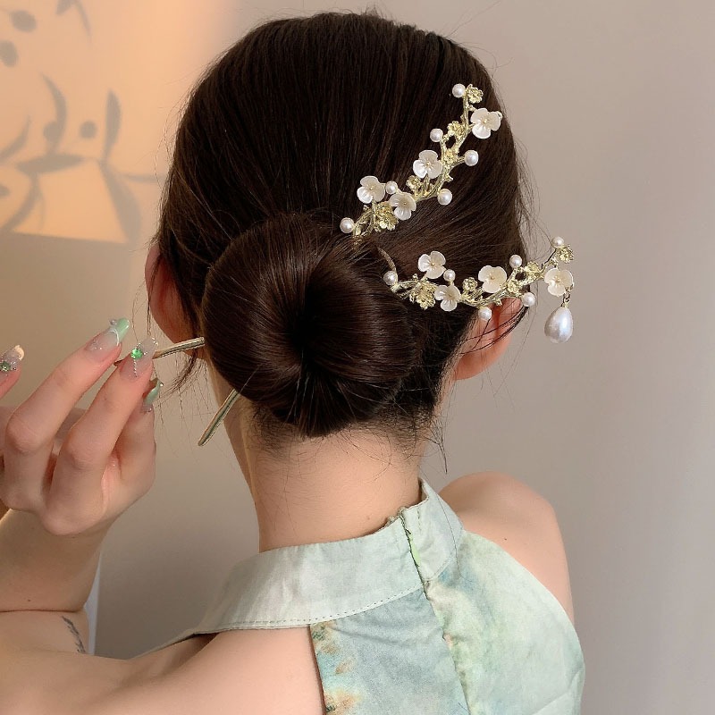 Trâm Cài Tóc Tua Rua Hoa Phong Cách Cổ Điển Cao Cấp Cho Nữ zhang qipao