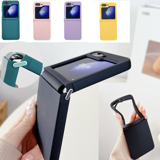 Bản lề cao su mỏng Vỏ TPU mềm Samsung Galaxy Z Flip 5 z flip 6 Khóa liên kết kim loại Màu trơn Vỏ chống sốc thân thiện với da