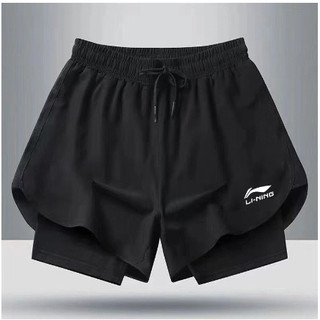Li ning Quần Short Thể Thao 3 / 4 Nhanh Khô Cho Nam Nữ Chơi Cầu Lông / tennis
