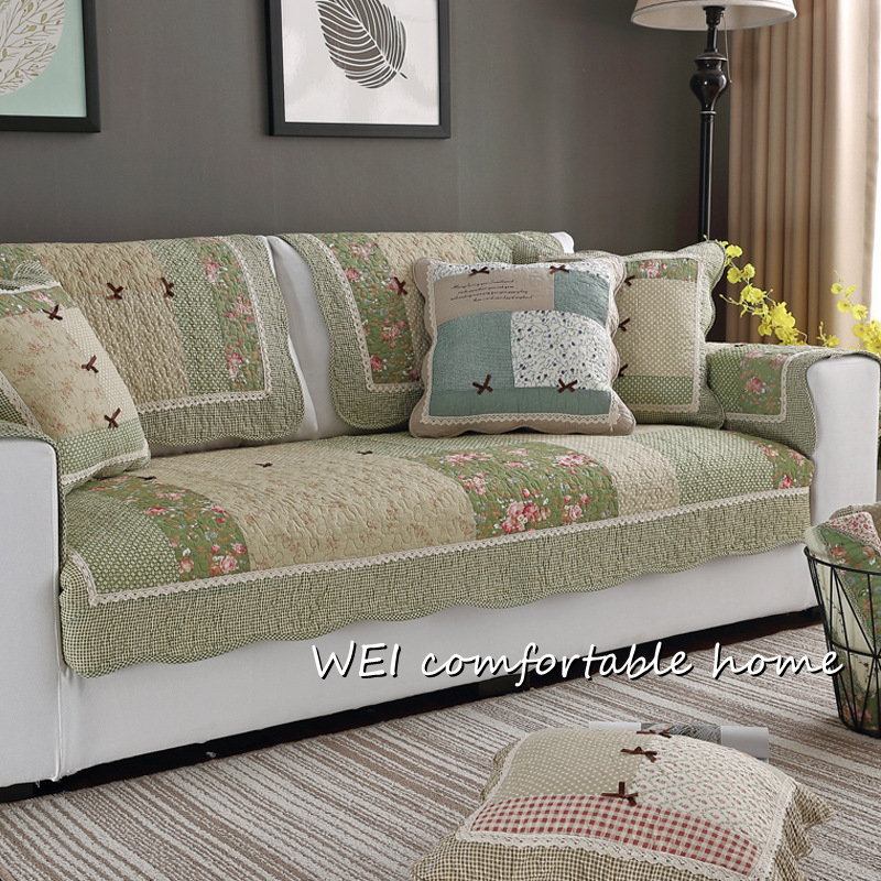 Đệm Lót Ghế sofa Vải cotton Hai Màu Hình Chữ l 123 Thanh