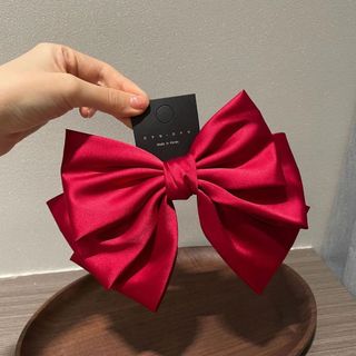 Kẹp Tóc Nơ Ba Lớp Bằng Vải satin Cao Cấp Phong Cách Hàn Quốc Thanh Lịch Dễ Phối Đồ Dành Cho Nữ