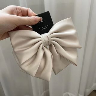 Kẹp Tóc Nơ Ba Lớp Bằng Vải satin Cao Cấp Phong Cách Hàn Quốc Thanh Lịch Dễ Phối Đồ Dành Cho Nữ