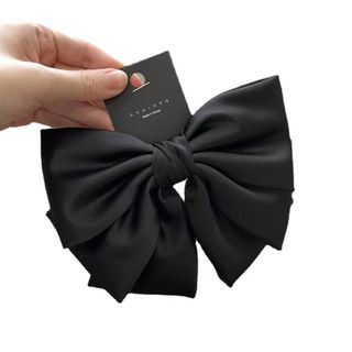 Kẹp Tóc Nơ Ba Lớp Bằng Vải satin Cao Cấp Phong Cách Hàn Quốc Thanh Lịch Dễ Phối Đồ Dành Cho Nữ