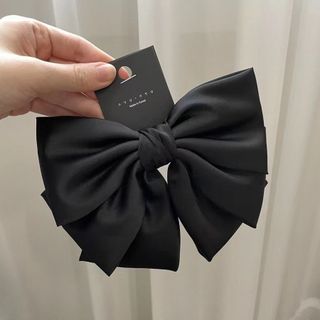 Kẹp Tóc Nơ Ba Lớp Bằng Vải satin Cao Cấp Phong Cách Hàn Quốc Thanh Lịch Dễ Phối Đồ Dành Cho Nữ